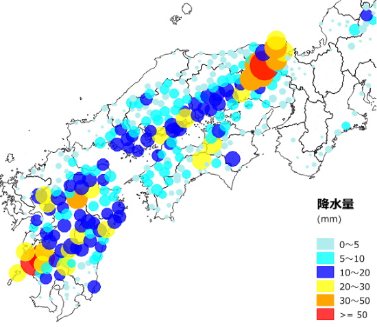 図1. 西日本豪雨の例